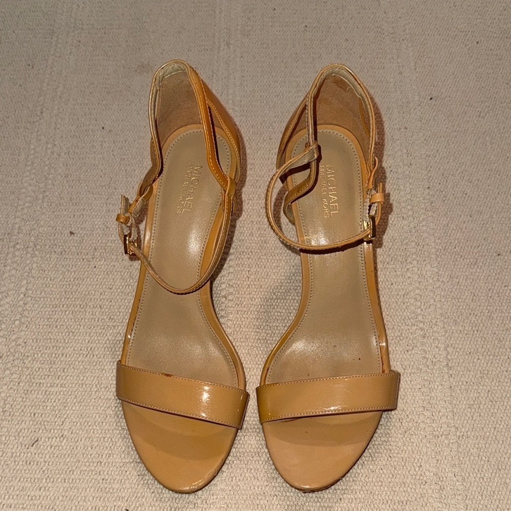 Michael Kors Camel Heeled Sandals